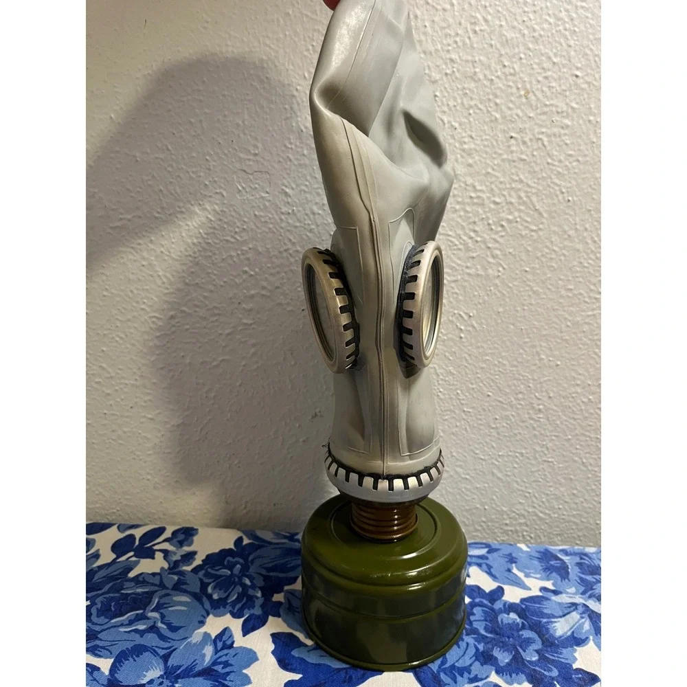 Vintage Soviet Russian GP-5 Gas Mask Grey Rubber Military Surplus with Filter 2y